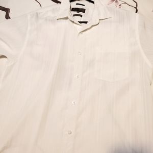 Suede short sleeve dress shirt